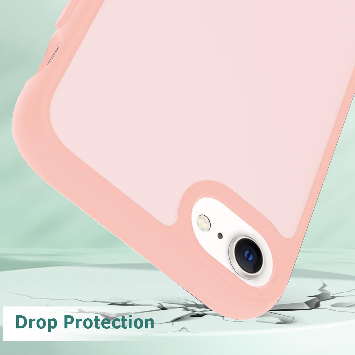 Tenoc Phone Case Compatible With Iphone Se (2Nd 2020 And 3Rd 2022 Generation) & Iphone 7 & Iphone 8, Pink Case Translucent Prote
