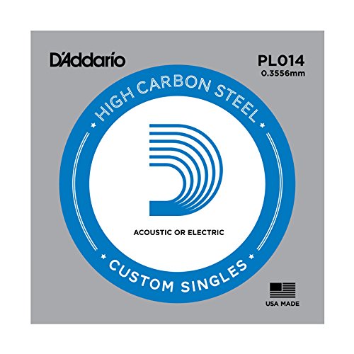 D'Addario Pl014 Plain Steel Guitar Single String.014