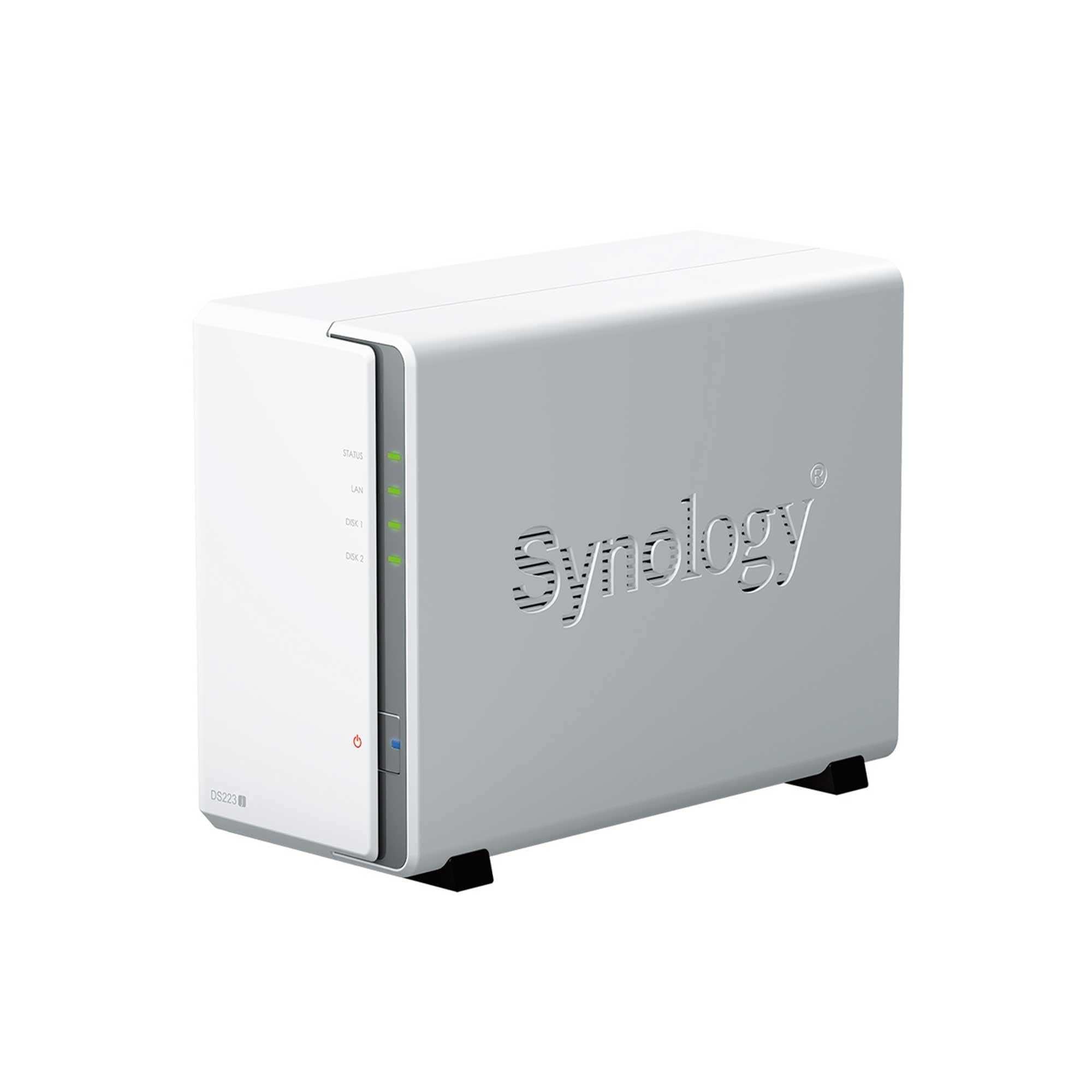 Synology Ds223J 2-Bay Diskstation Nas (Realtek Rtd1619B 4-Core 1.7 Ghz 1Gb Ddr4 Ram 1Xrj-45 1Gbe Lan-Port)