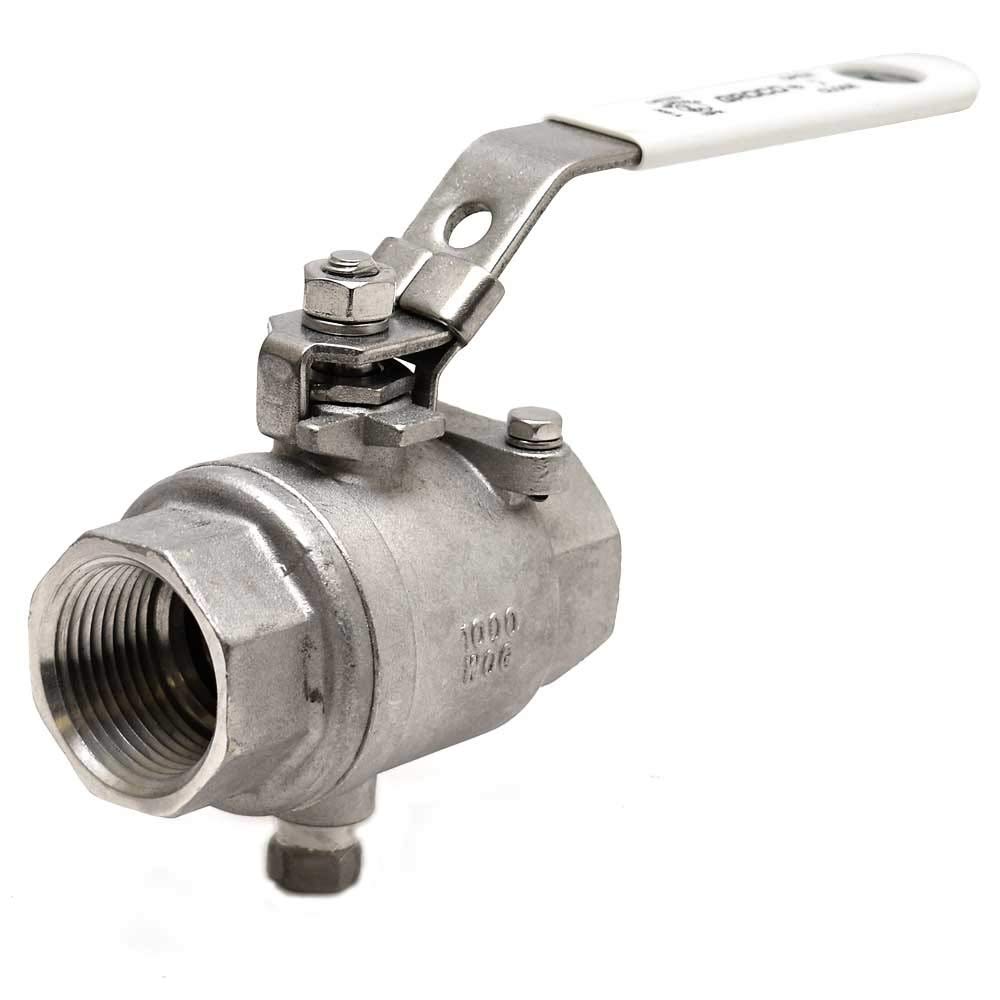 Groco 1'' Npt Stainless Steel In-Line Ball Valve,WBIASB000N9RMPE