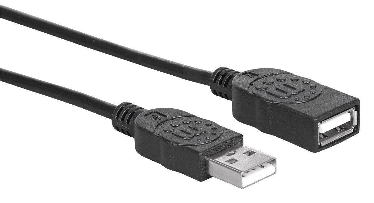 Manhattan 6 Feet Hi Speed Usb Device Cable A Male/A Female, Black (338653)