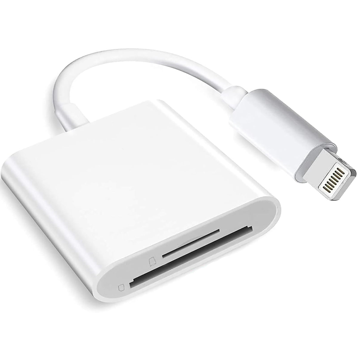 (Apple Mfi Certified) Lightning To Sd Card Camera Reader For Iphone Ipad, 2 In 1 Dual Card Slot Supports Sd And Tf Card, Portabl
