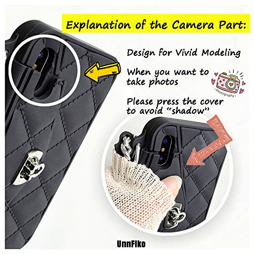 Unnfiko Wallet Case Compatible With Iphone 14 Pro, Cute Light Luxury Bag Design, Purse Flip Card Pouch Cover Soft Silicone Case