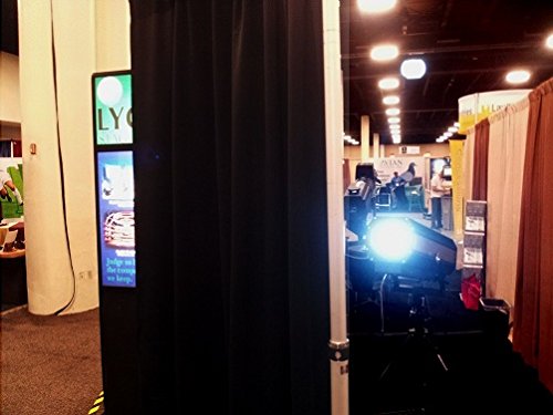 Onlineeei 8 Foot Tall Fixed Height Collapsible Pipe And Drape Backdrop Kit 8X50 (Black Out Lightproof Drapes) (Bbd9990850Cdap750