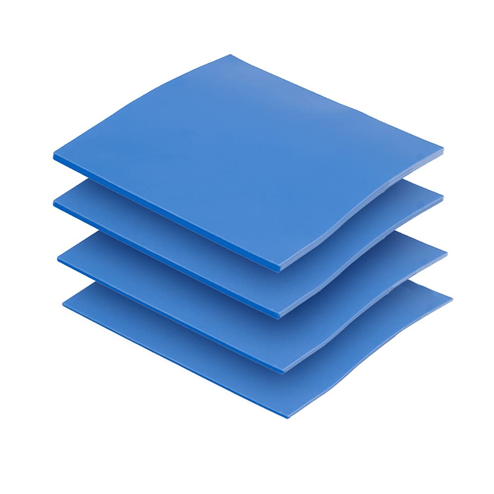 Owltree 4 Pack Thermal Pad,100X100Mm 0.5Mm 1Mm 1.5Mm 2Mm Highly Efficient Thermal Conductivity 6.0 W/Mk,Heat Resistant Silicone 