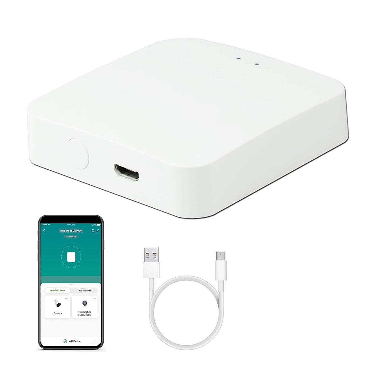 Smart Hub Gateway: Wi-Fi & Zigbee & Bluetooth Mesh Multi-Protocol Communication Gateway, App Remote Control, Voice Control, Smar
