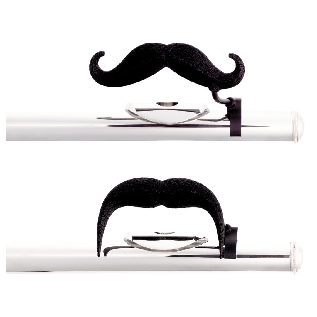 The Original Flute-stache 2.0 - [2-Pack] Clip-on Mustache for Flute, XL and Handlebar Combo Version, by Brasstache