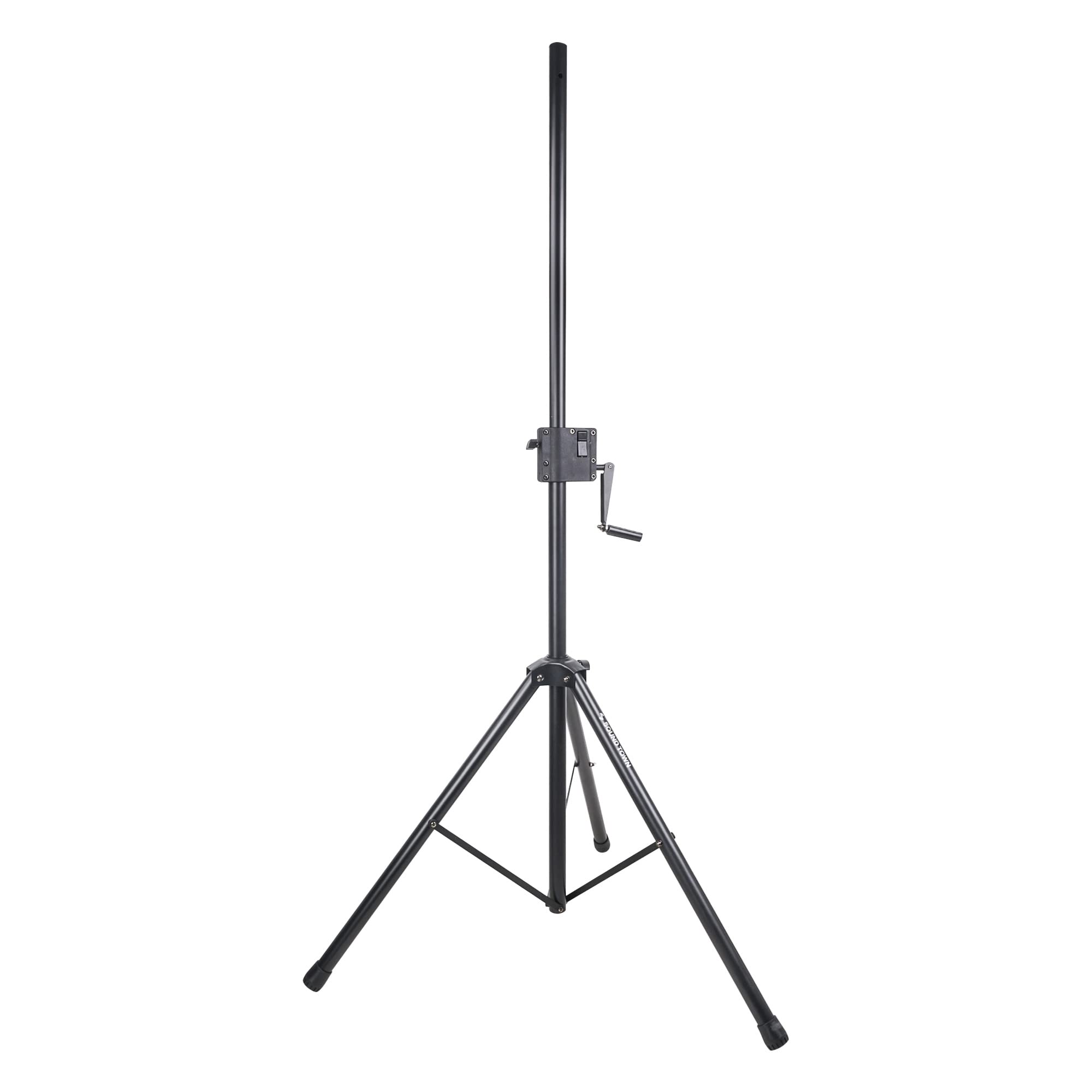 Sound Town 2-Pack Crank-Up Adjustable Height Tripod Speaker Stands (48-78) With Carry Bags, Pole-Mount Adapter Brackets, 100 Lb