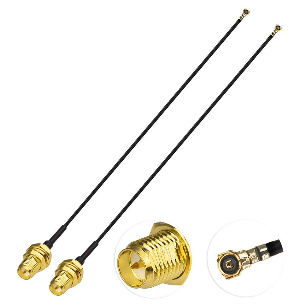 Mfh Cable Superbat U.Fl/Ipex Mhf4 Cable (6Inch 2 Pack) Mhf4 To Rp Sma Bulkhead ...
