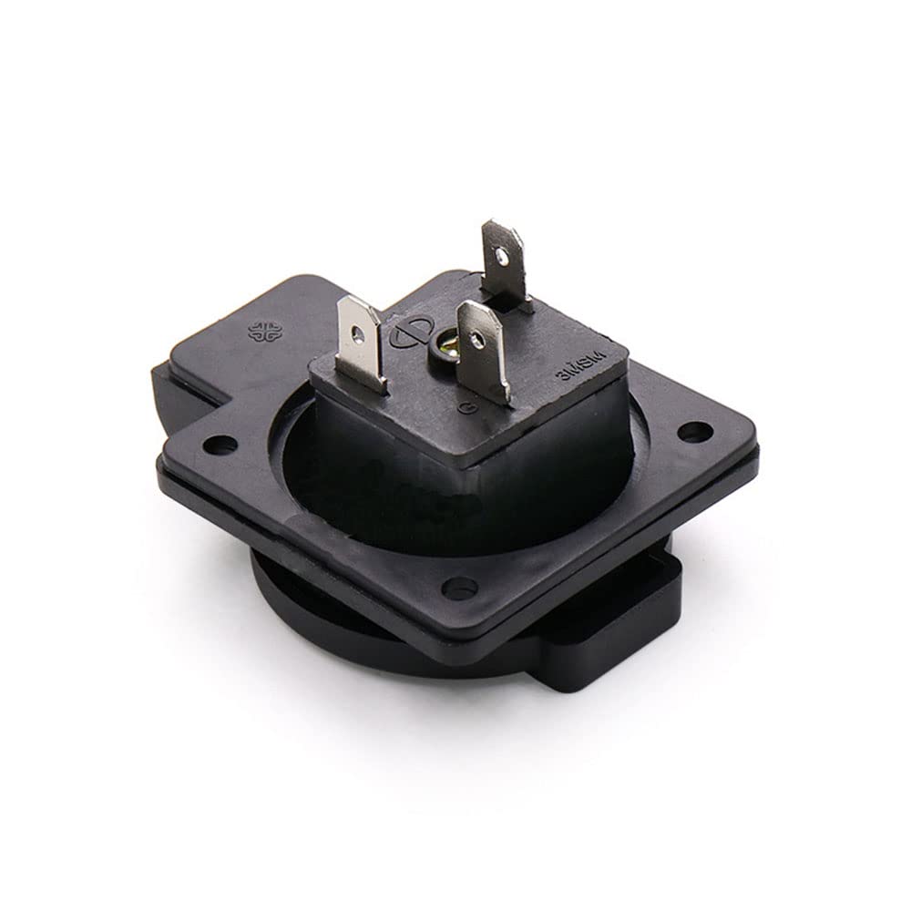 Us Standard Water Proof Power Outlet 3 Hole Socket Ac 15A 125V Panel Mount Dust Proof Industrial Electrical Female Plug Power Co