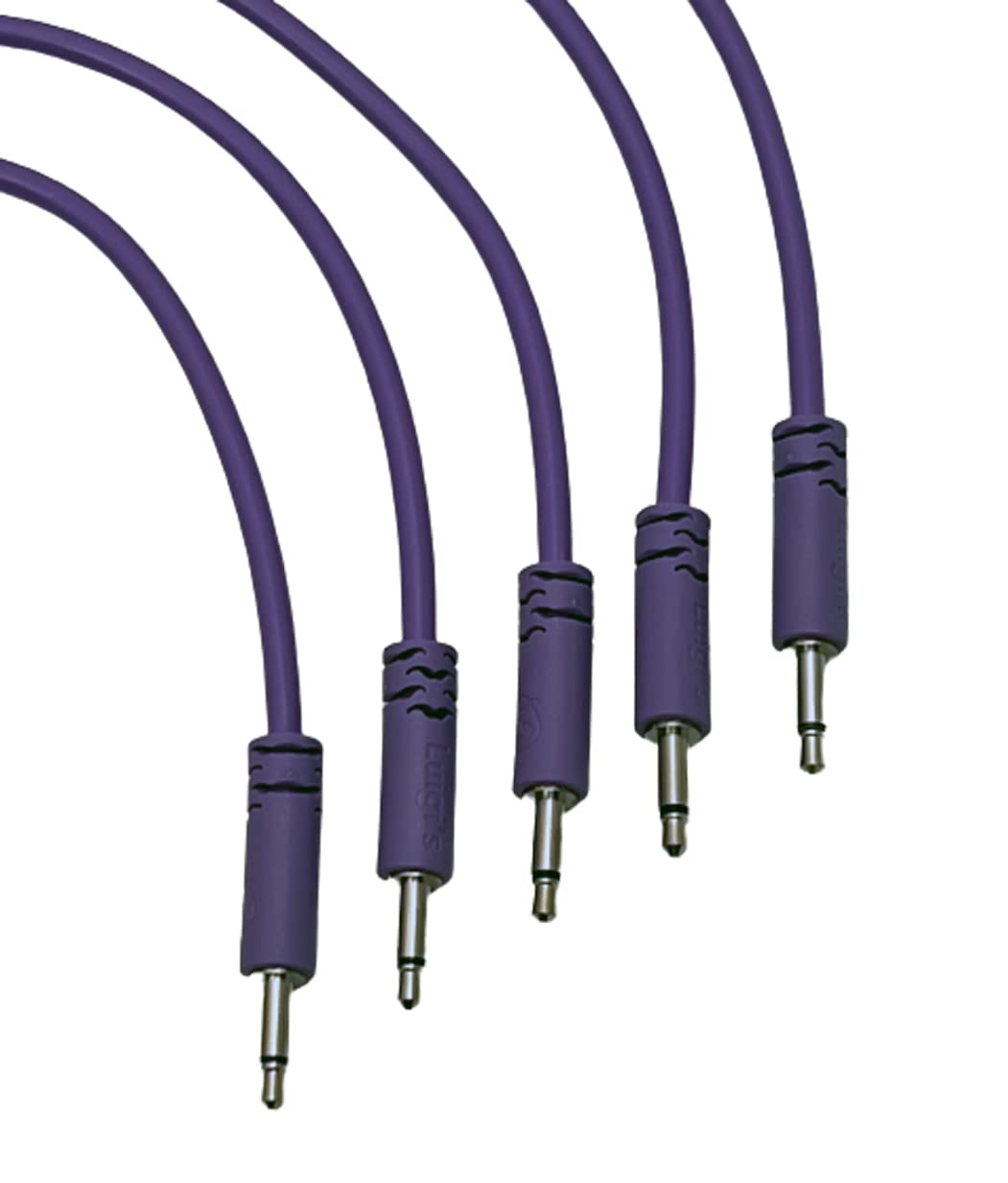 Starving Students Music Supplies - Luigi Modular Supply Spaghetti Eurorack Patch Cables - Package of 5 Purple Cables (30cm)