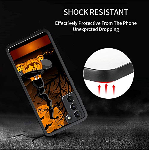 Vuttoo For Samsung Galaxy S22 Case   Halloween Pumpkins Witch Hat Pattern Phone Case   Tpu Shock Absorption Protection Phone Cov