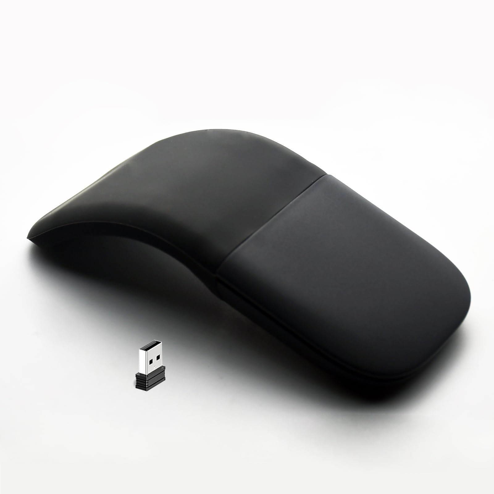Wireless Foldable Mouse Folding Touch Mice (2.4G Wireless with USB Receiver)-Black