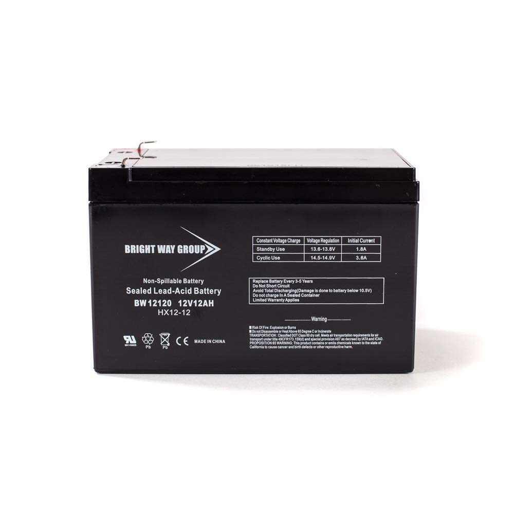 Bright Way Group 12V 12Ah Sealed Sla Agm Rechargeable Deep Cycle Battery Bw12120 F2 Terminal Electric Fence Generator