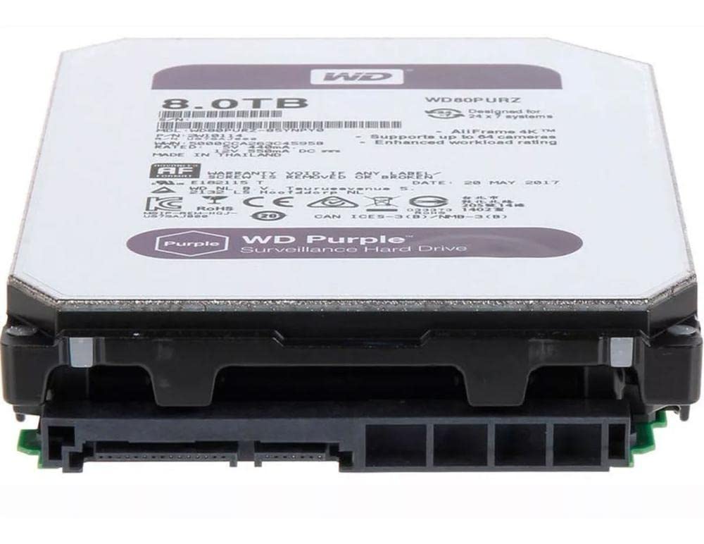 Western Digital 8Tb Wd Purple Surveillance Internal Hard Drive   Sata 6 Gb/S, , 256 Mb Cache, 3.5''   Wd81Purz (Old Version)
