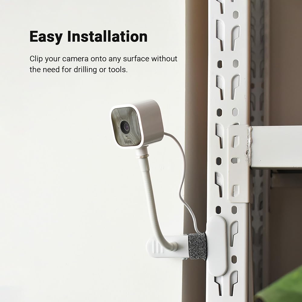 Holicfun Flexible Clip Mount With 40Cm Gooseneck For Indoor And Outdoor Security Cameras, Compatible With Ring, Blink, Eufy, Goo