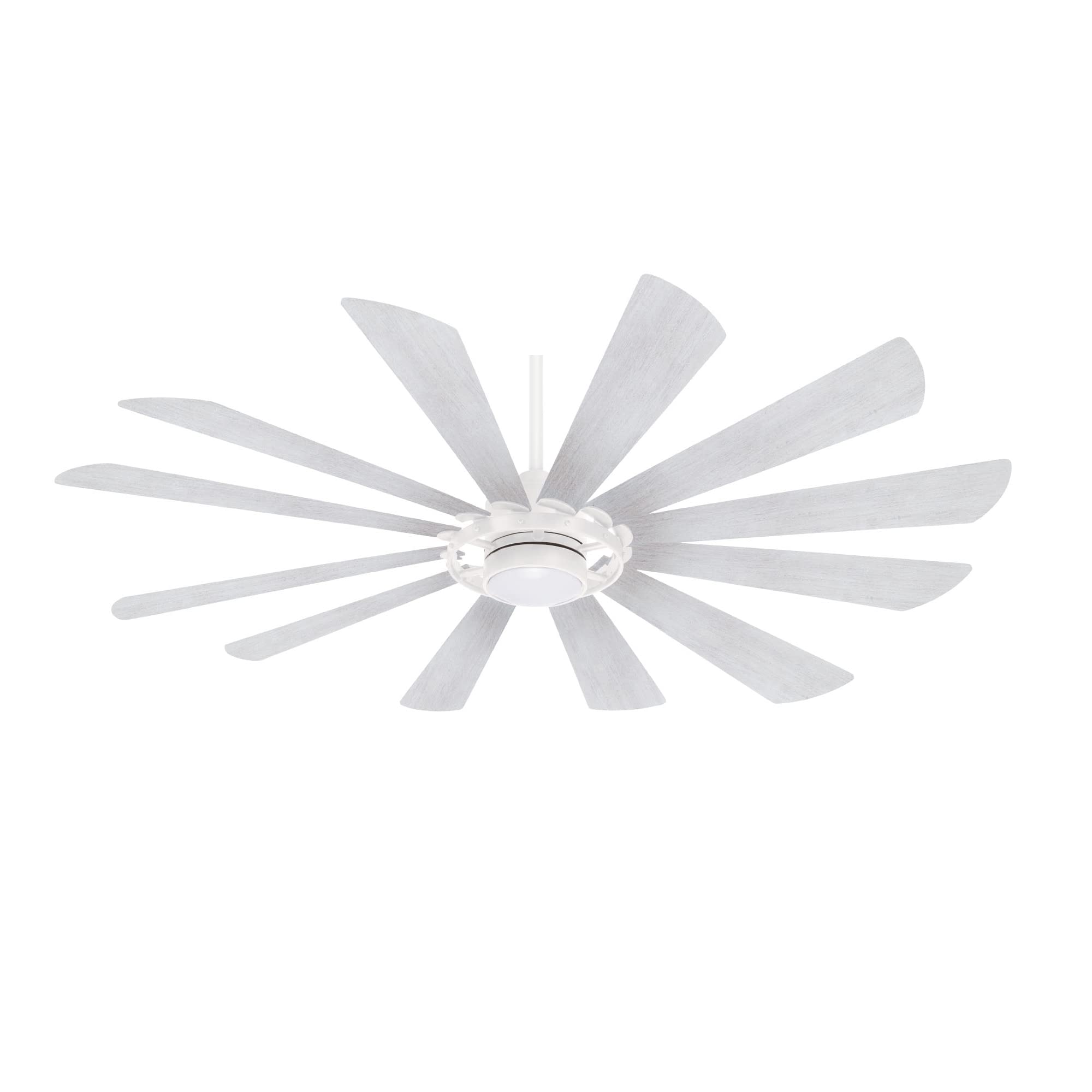 Minka Aire F870L-TW Windmolen 65 Outdoor Ceiling Fan with LED Light and Remote Control, Textured White