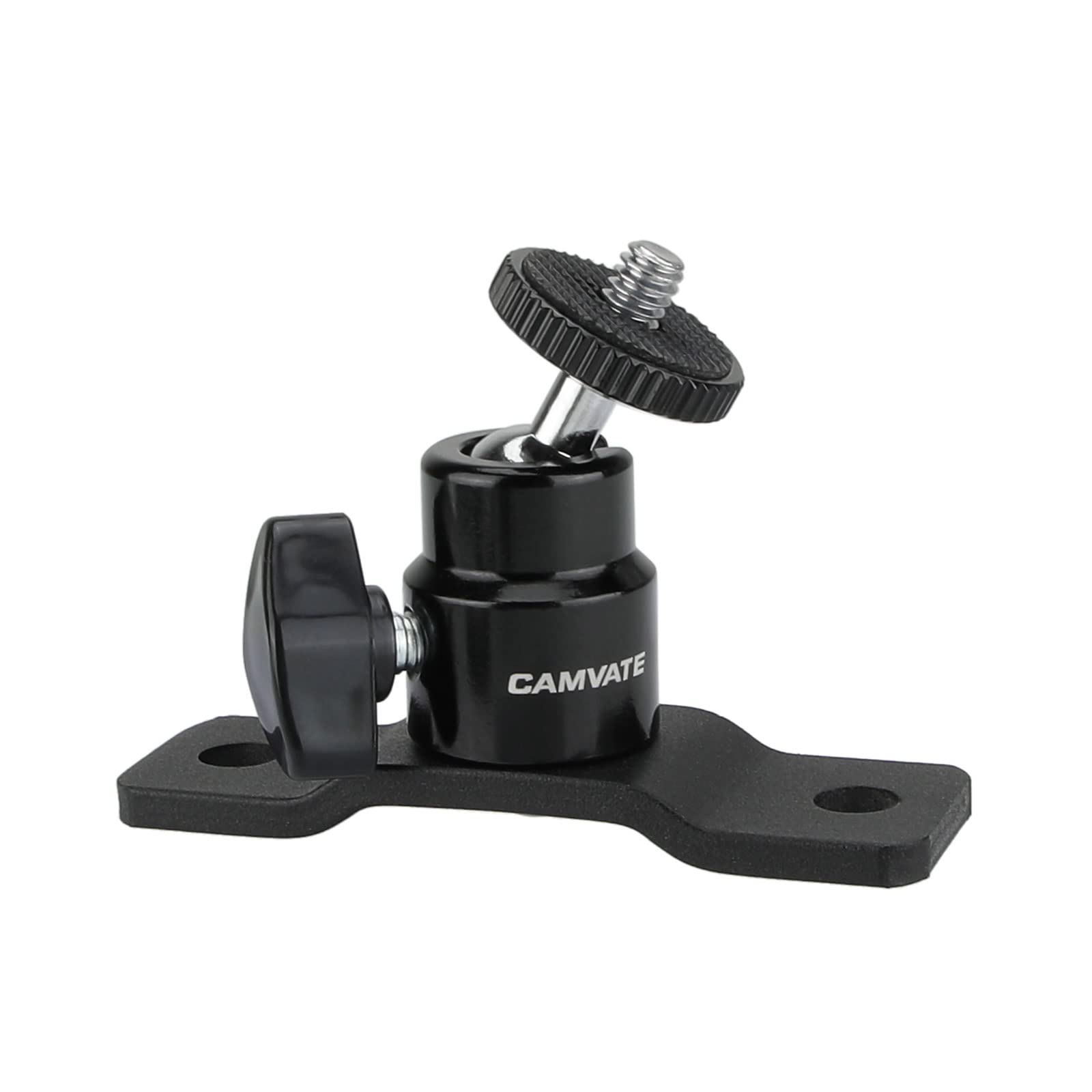 Camvate 1/4-20 Ball Head With Bottom Pedestal Mount For Monitor/Surveillance System Support - 2324