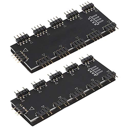 Ashata Computer Fan Rgb Hub,Computer 10 Channel Rgb Hub,Pc Motherboard Rgb Fan Extension Cable,Rgb Led Splitter Hub,Suitable For
