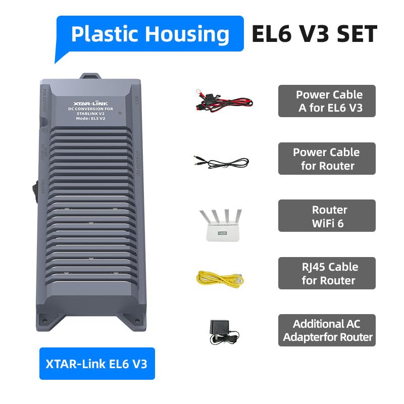 Starlink Dc Conversion Kt,Xtar El6 12V To 56V All In One Dc Power Supply For Starlink Standard Actuated (Gen 3),Reduce Power Con