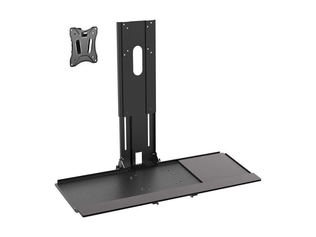 Monoprice Workstation Wall Mount For Keyboard And Monitor   Supports Vesa 75X75 And 100X100 Monitors That Weigh Up To 55 Lbs, Ke