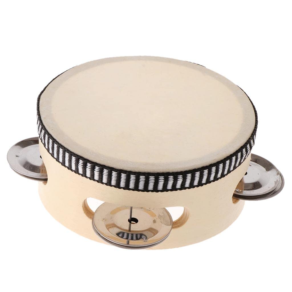 SECRET DESIRE Wood Jingles Hand Held Tambourine Toy for Kids (4 inch)