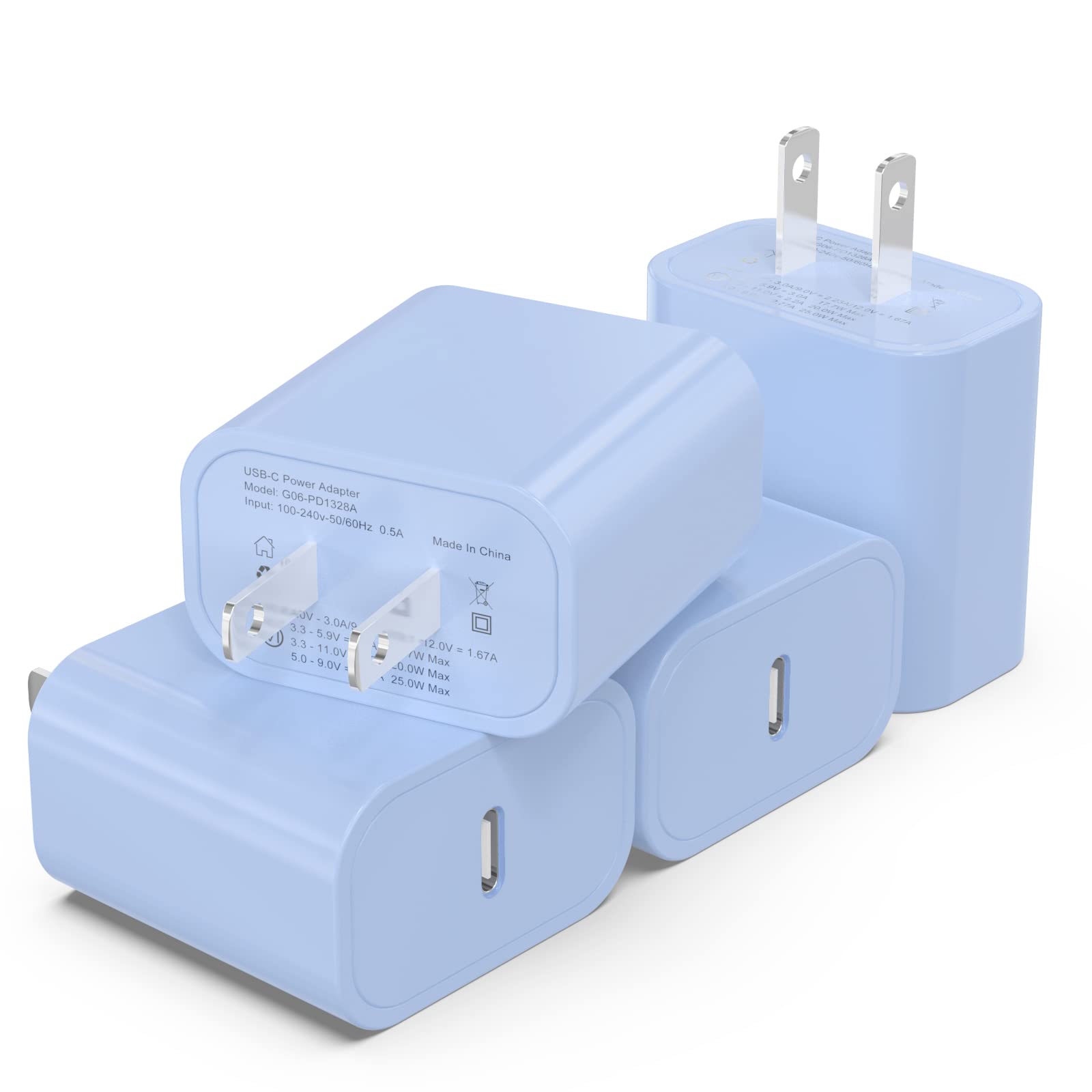 4Pack USB C Charger Block, iGENJUN 20W USB C Charger Wall Charger PD 3.0 Plug Box Type C Brick Cube, Compact USBC Power Adapter 