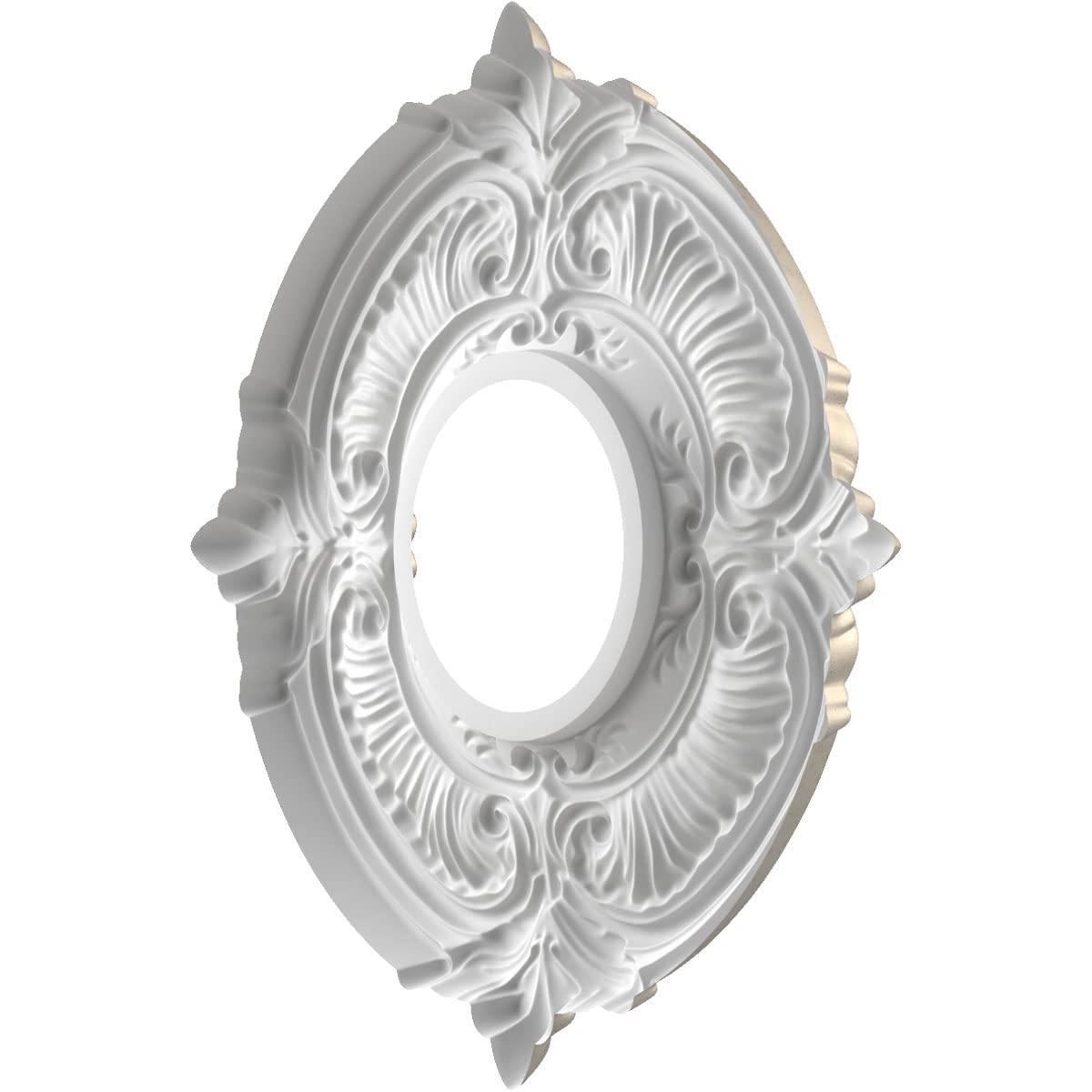 Ekena Millwork Cmp10Atcsv Attica Thermoformed Pvc Ceiling Medallion (Fits Canopies Up To 4 1/8), 10Od X 3 1/2Id X 3/4P, Metallic