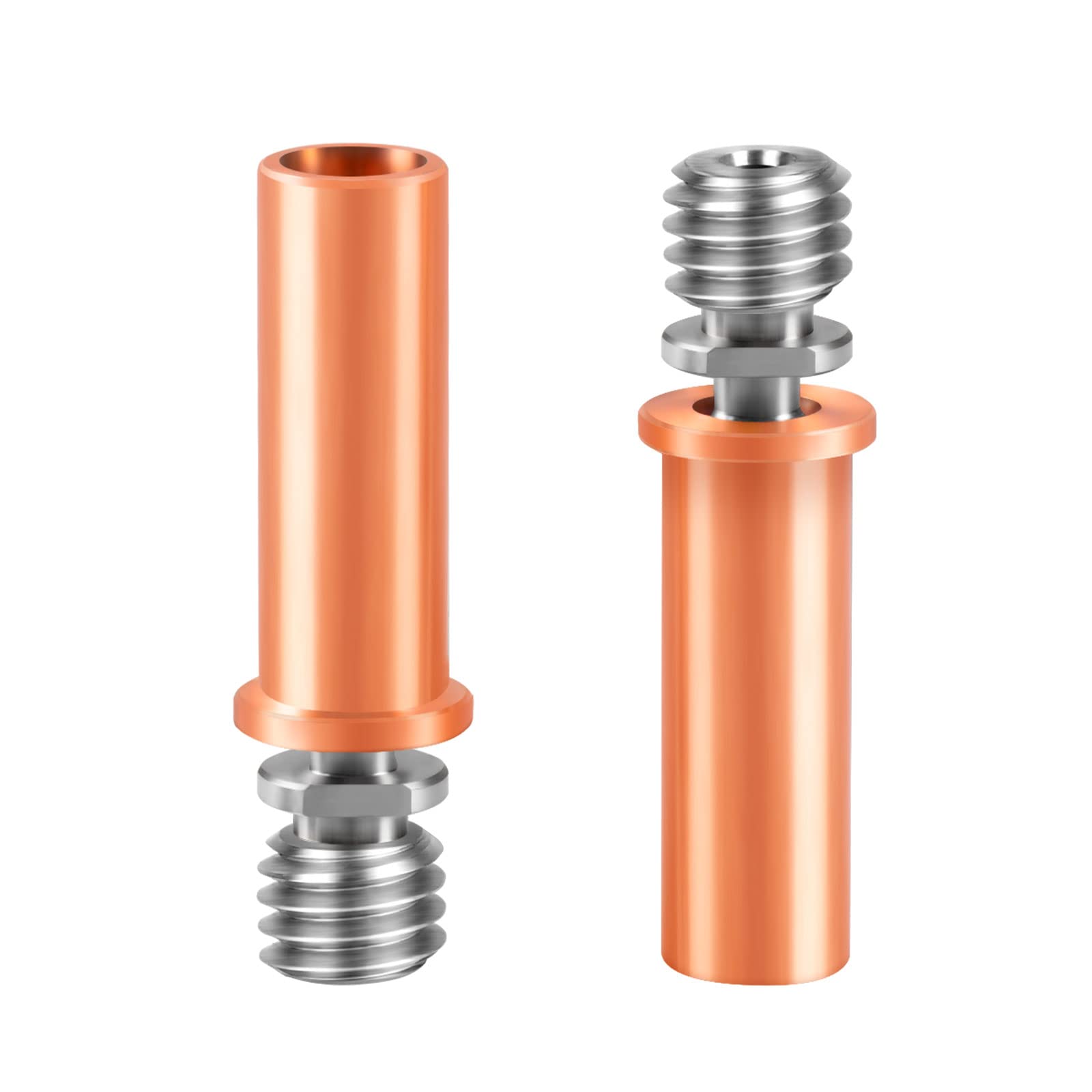 Unitak3D I3 Mega S Bi Metal Heatbreak All Metal Smooth Tc4 Titanium Alloy Copper Plated Throat Nozzle Compatible With Anycubic I