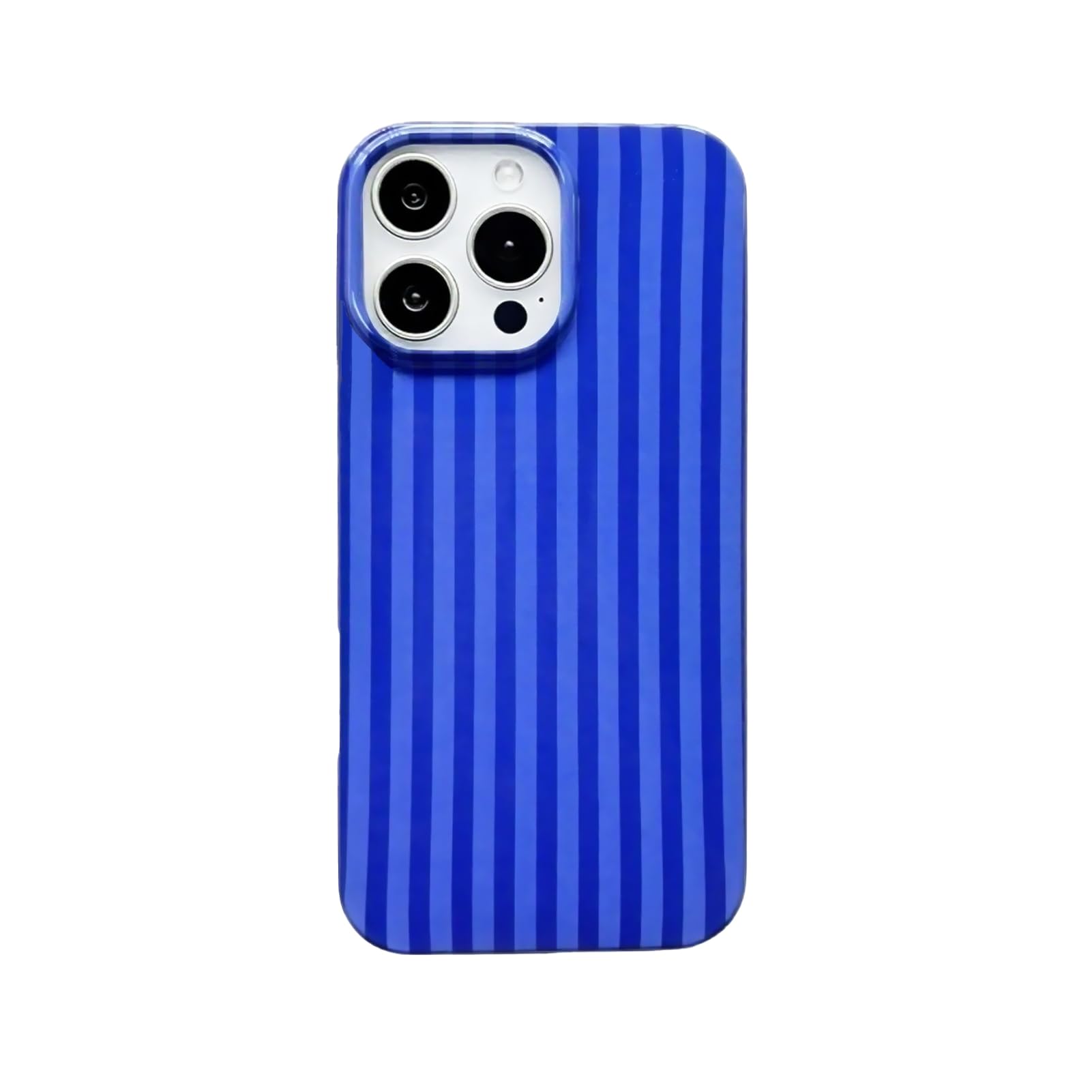 Reezaddin Navy Blue Striped Phone Case for iPhone 16 Pro Max,Cute Aesthetic Retro Vertical Line Stripes Pattern Protective Trend