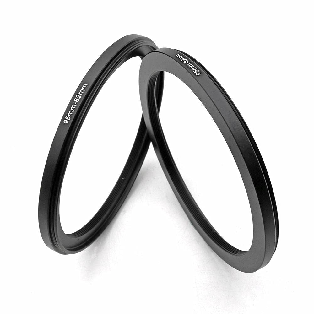 95 To 82Mm Metal Step Rings, 95Mm To 82Mm Step Down Ring Filter Ring Adapter For 95Mm Camera Lens & 82Mm Uv Cpl Nd Filters Hoods