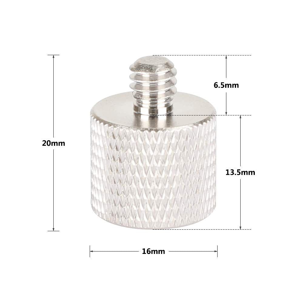 Camvate Screw Adapter 1/4'' Male To 3/8'' Female For Tripod And Camera And Qr Plate   0969