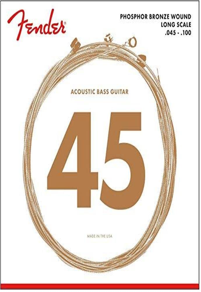 Fender 8060 Acoustic Bass Strings, Phosphor Bronze, Long Scale .045 .100