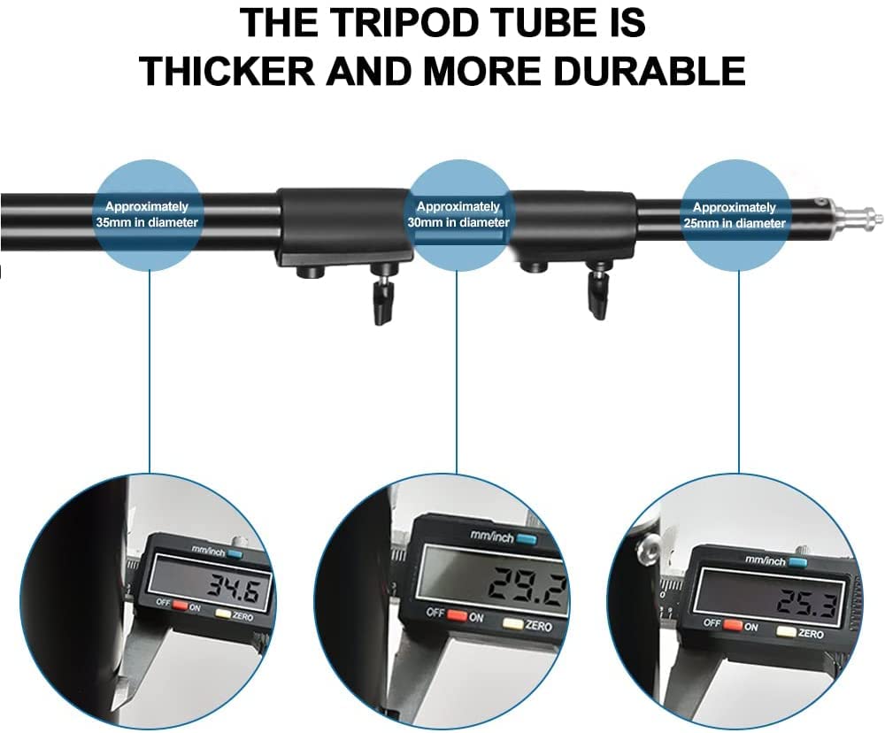 Heavy Duty Light Stand 9.5Ft, Aluminum Alloy Lights Stand Spring Cushioned Adjustable Photo Video Lighting Stand, Photography St