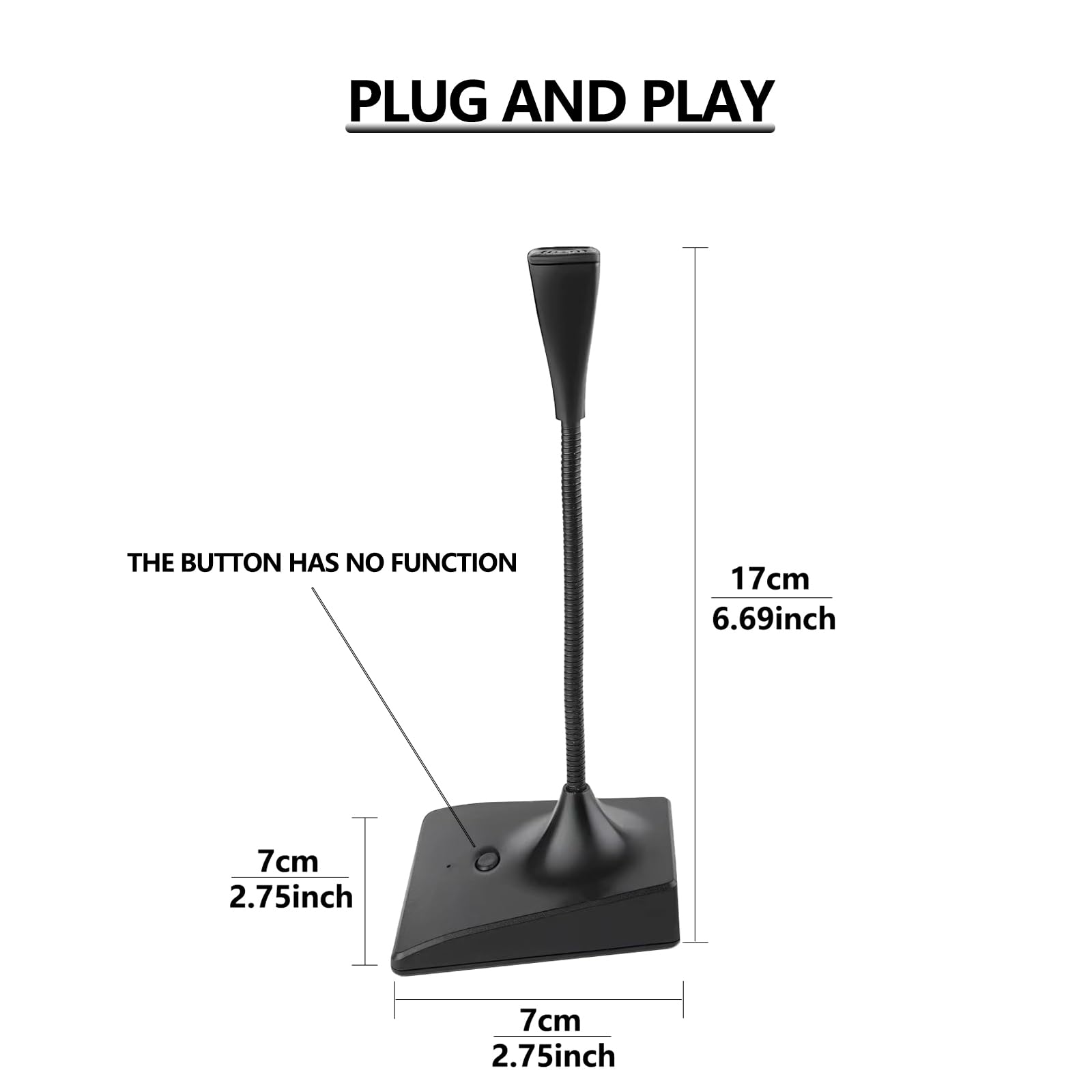 Landibo 3.5Mm Pc Microphone,Professional Adjustable Gooseneck Streaming Mic Compatible With Pc/Mac Driverless Plug And Play, Rec