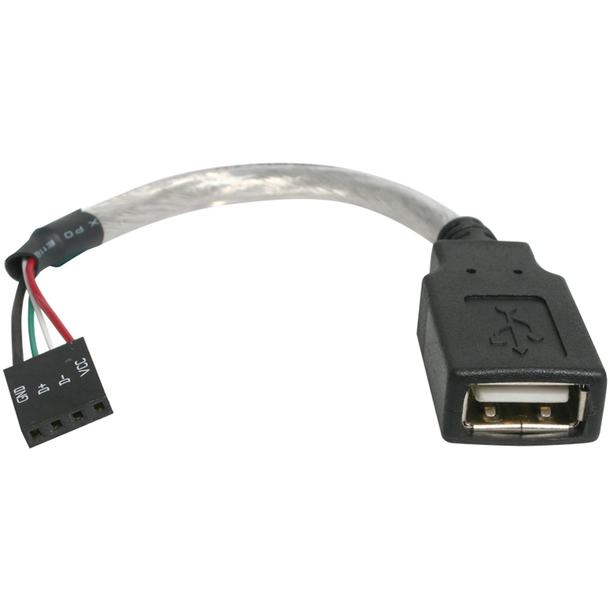 Startech.Com 6In Usb 2.0 A To Usb 4 Pin To Motherboard Header Adapter F/F   Usb Cable   Usb (F) To 4 Pin Usb 2.0 Header (F)   Us