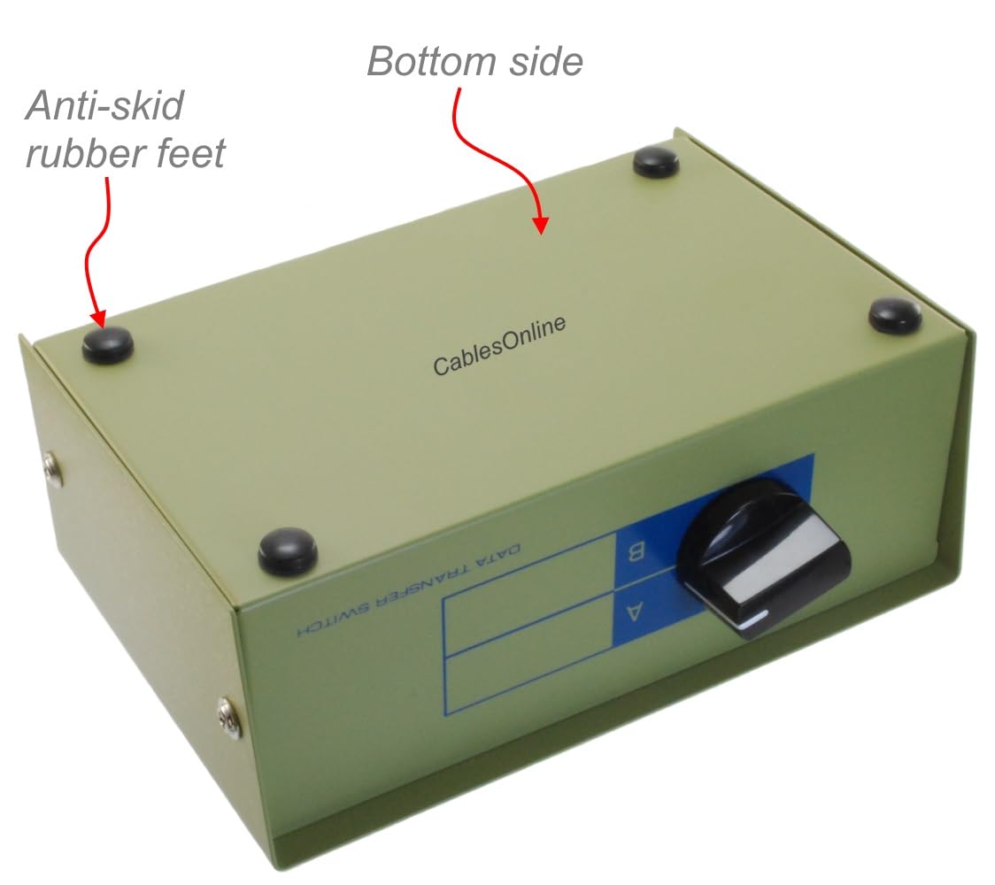 Cablesonline 2 Way A/B Rj45 Metal Rotary Manual Switch Box (Sb 034)