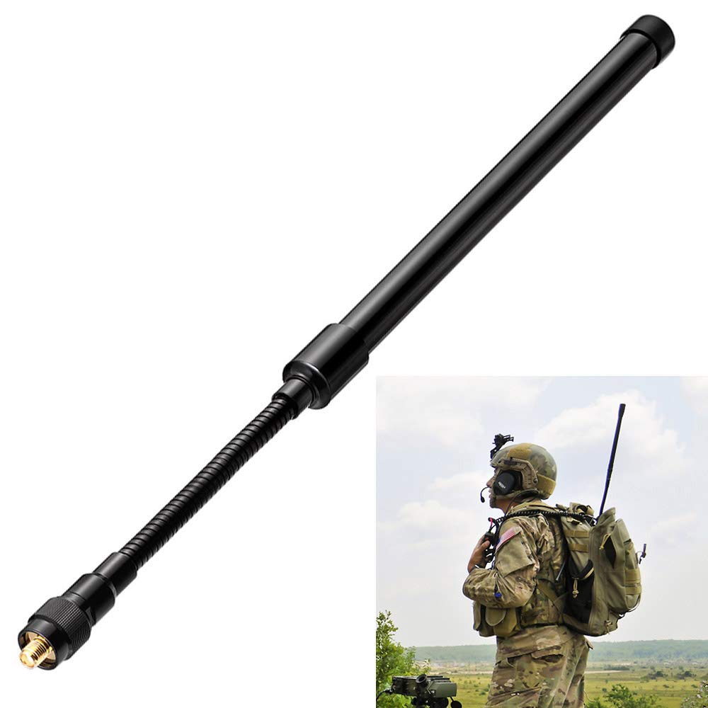 Bingfu Gooseneck Cs Tactical Antenna Dual Band Vhf Uhf 136 174Mhz 400 520Mhz Ham Radio Antenna Compatible With Kenwood Baofeng U