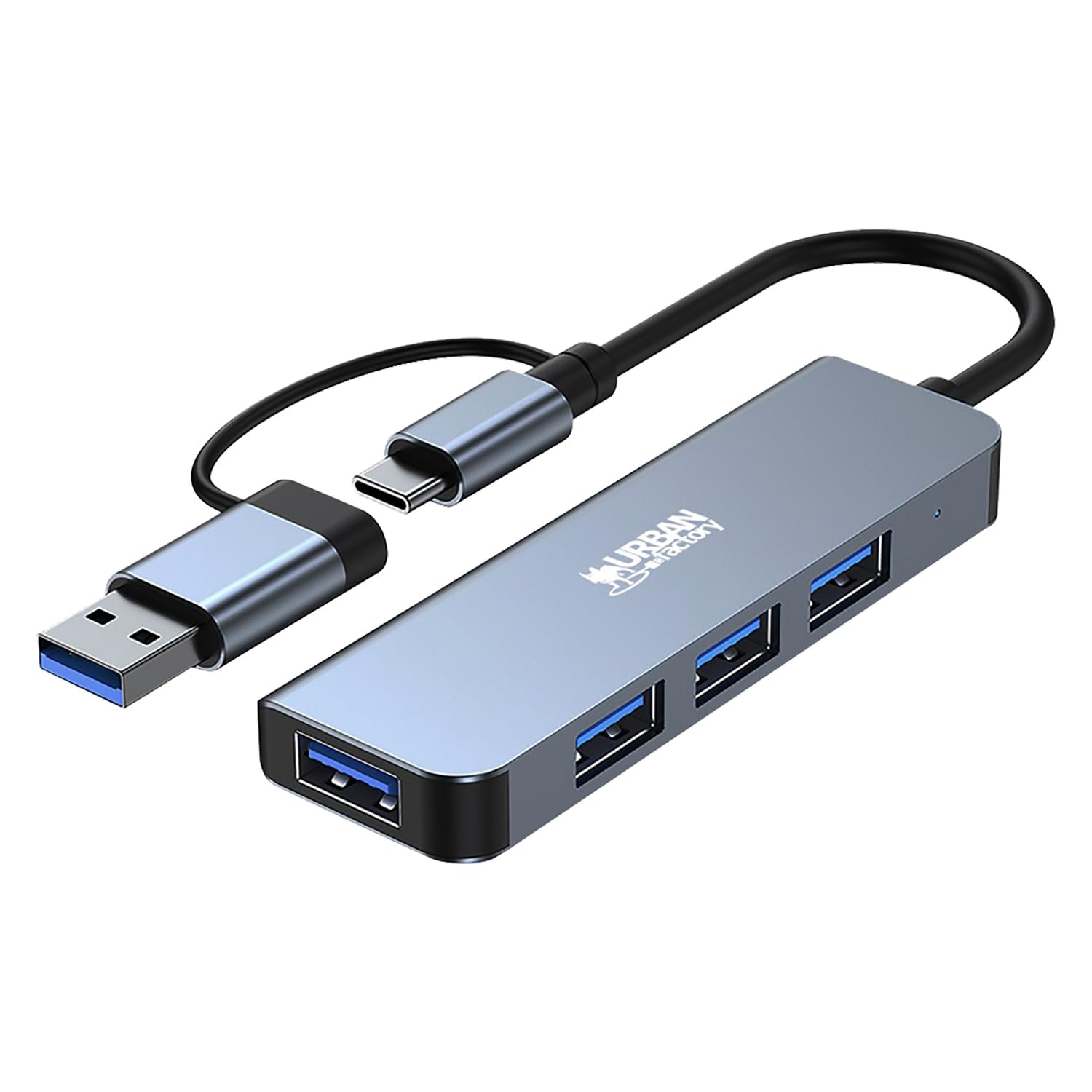 Urban Factory Usb-A/Usb-C Hub With 4 X Usb-A 3.0 Ports