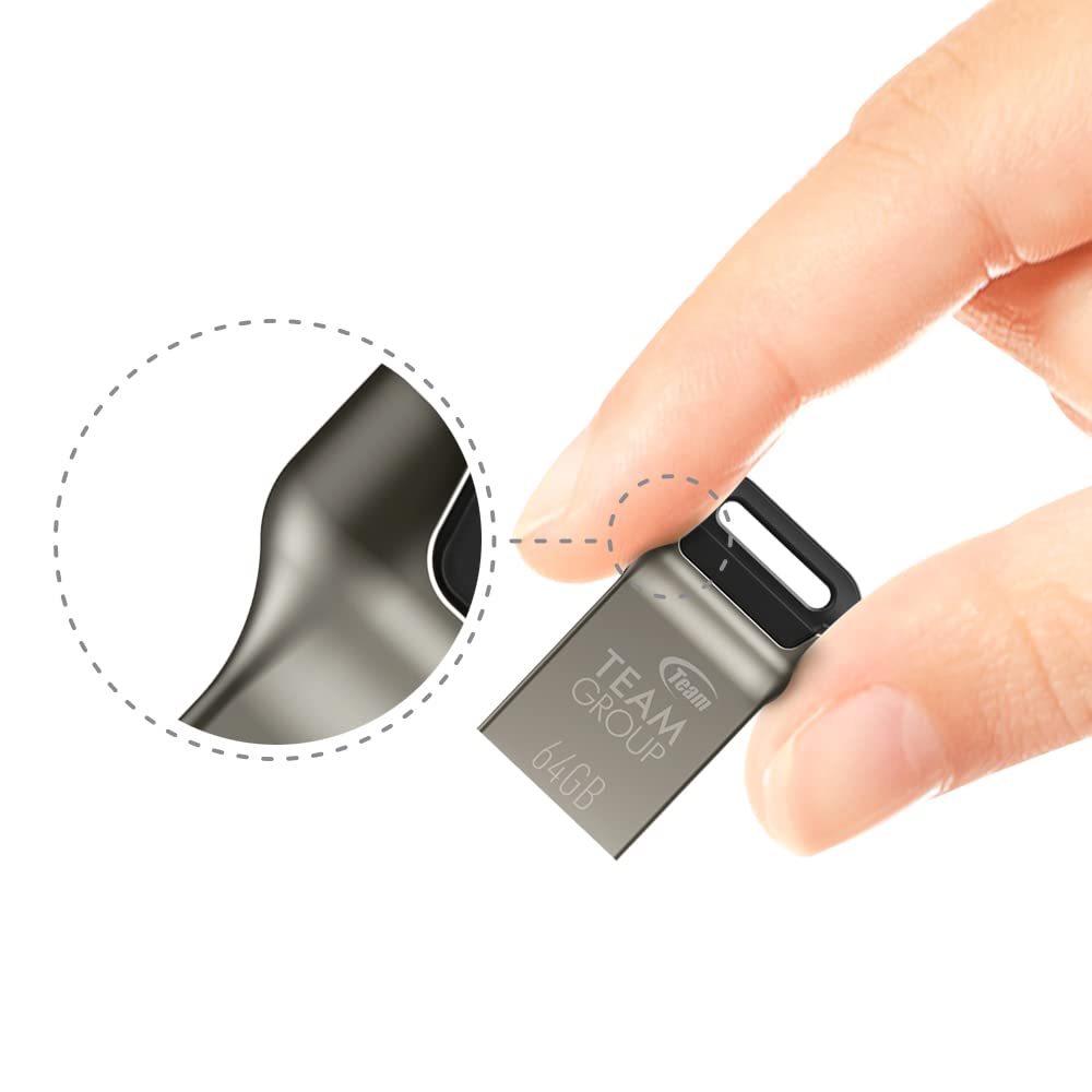 Teamgroup C162 64Gb 5 Pack Usb 3.2 Gen 1 Usb 3.1/3.0 Mini Fits Metal Read 100Mb/S Flash Thumb Drive External Data Storage Memory