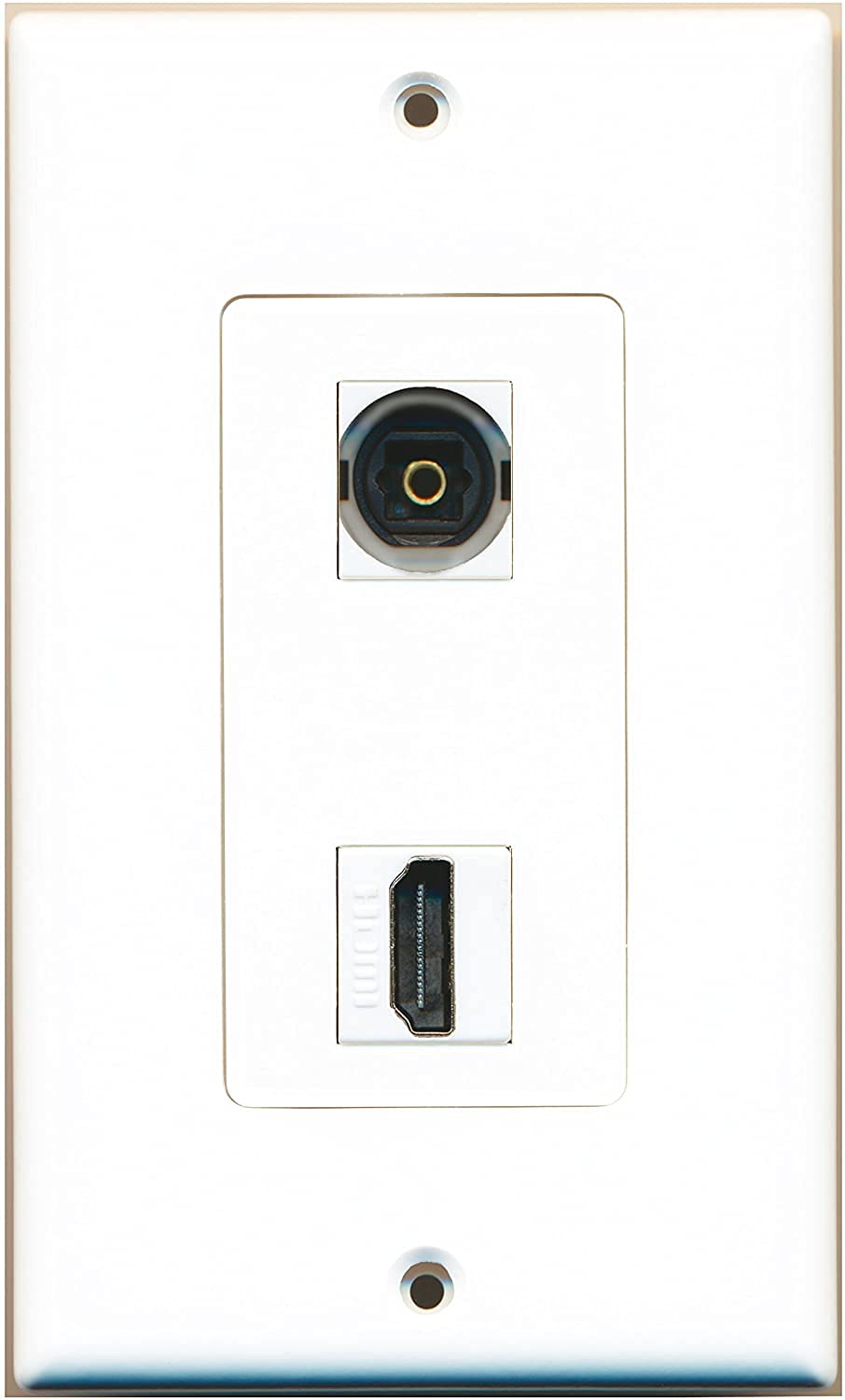 Riteav   1 Toslink Digital Audio Port And 1 Hdmi Port Wall Plate Decorative White