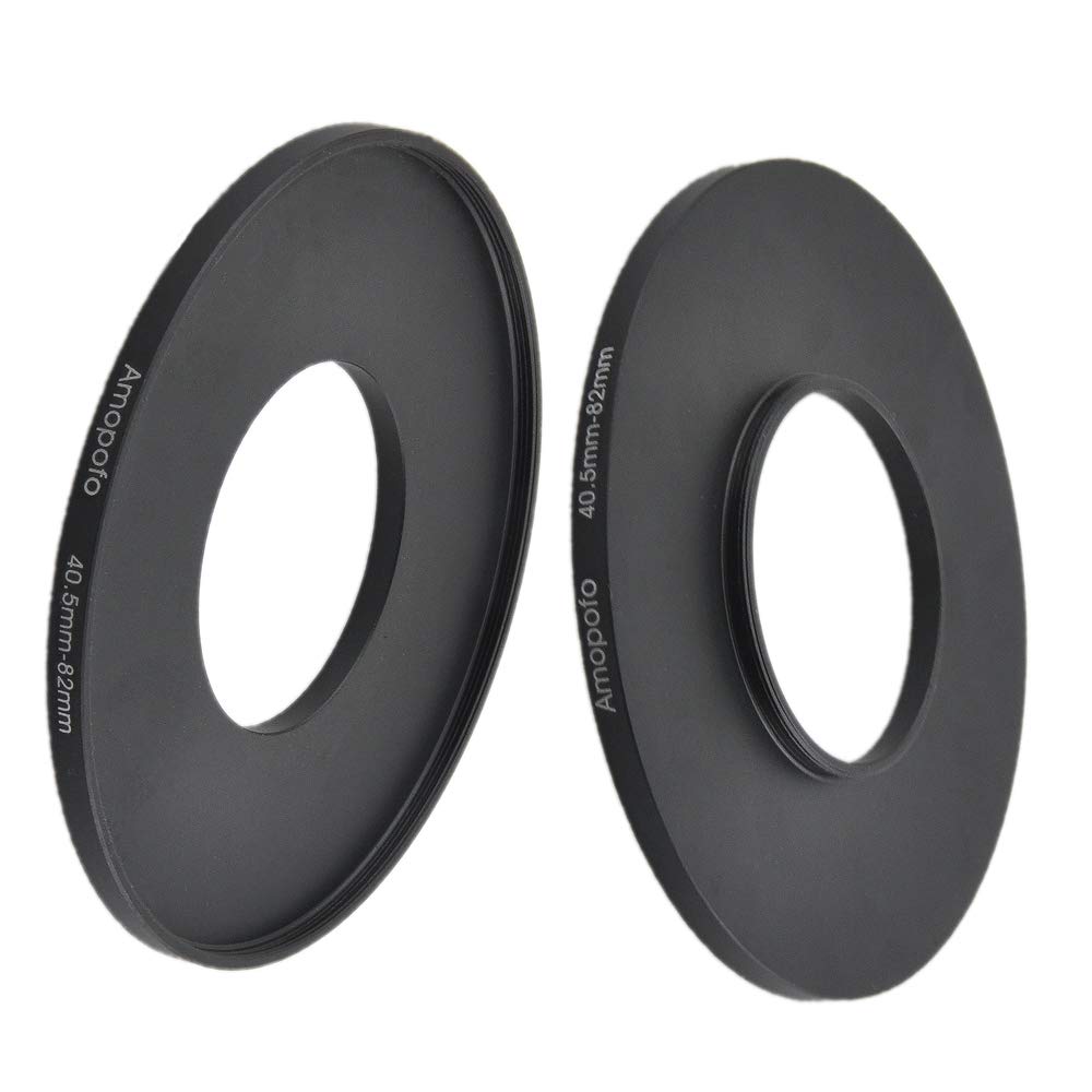 Metal Step Up Ring Adapter 40.5Mm To 82Mm Step Up Lens Adapter Ring For Filters, Made Of Cnc Machined Space Aluminum With Matte Black Electroplated Finish