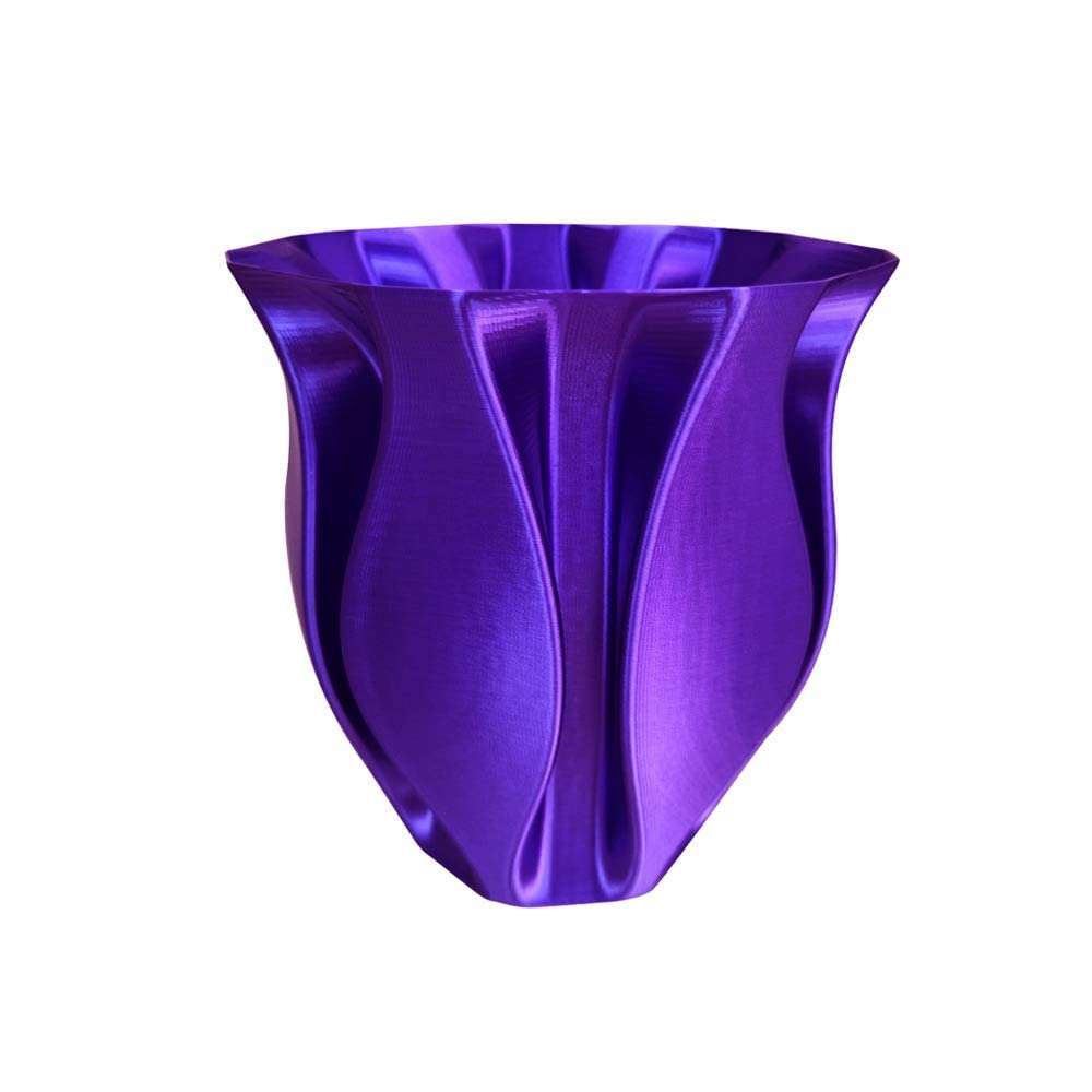 Silk Purple Pla 1.75Mm 3D Printer Filament 1Kg (2.2 Lbs) Silky Shiny Purple 3D Printing Material Metallic Dark Violet Purple Col