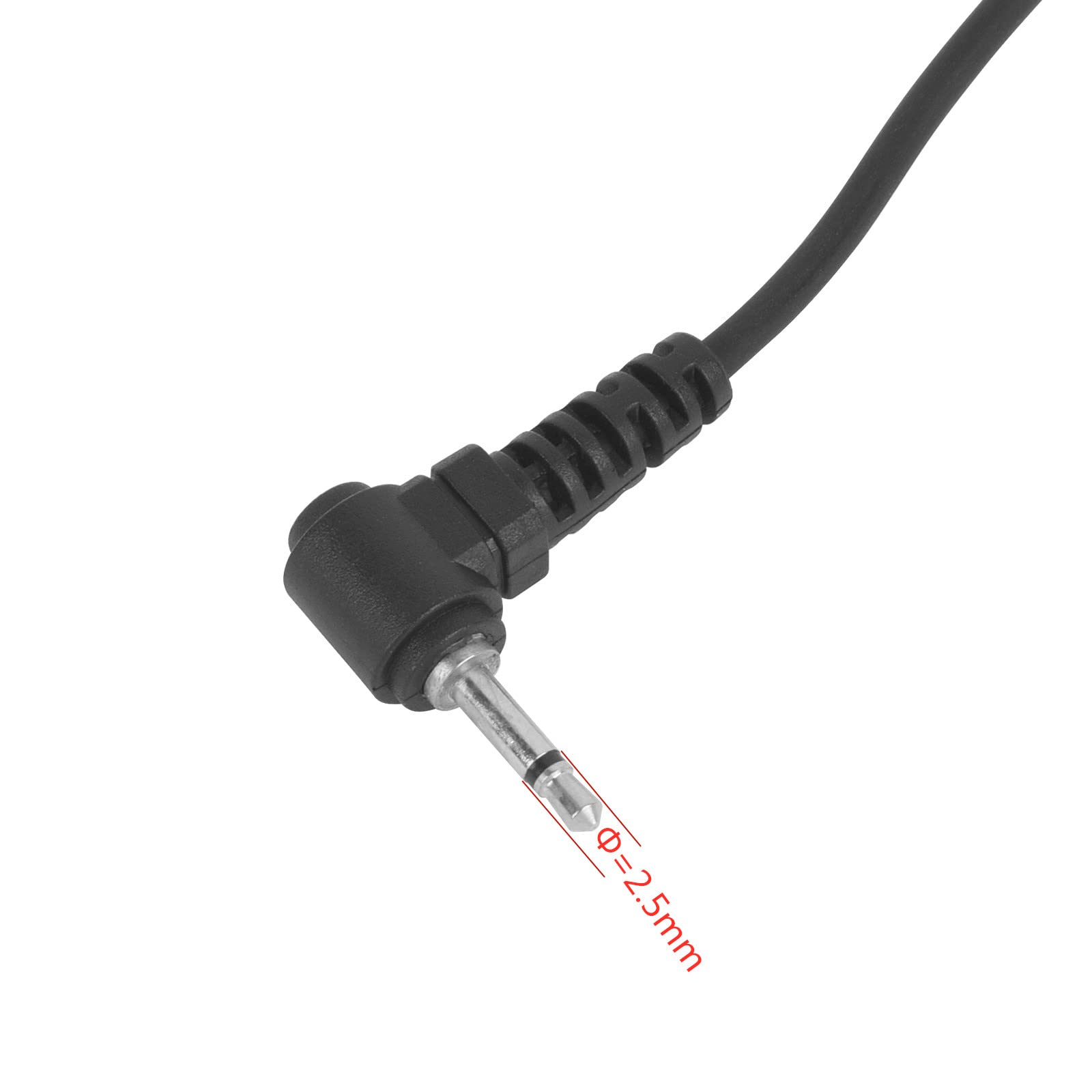 Pdflie Xl200 2.5 Mm Listen Only Acoustic Tube Earpiece Radio Receiver Surveillance Covert Coil Short Headset For Kenwood Harris