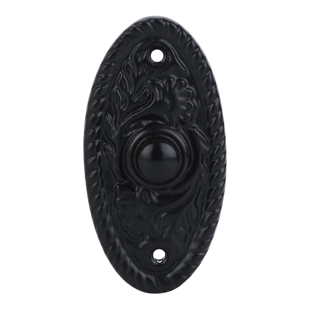 Wired Iron Doorbell Chime Push Button Vintage In Black Powder Coat Finish Vintage Decorative Door Bell With Easy Installation, 3