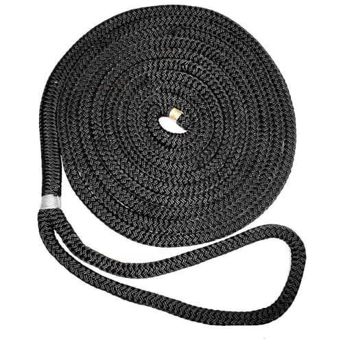 New England Ropes 5/8'' Double Braid Dock Line - Black - 35&#39;,WBAUVB0CGQBN8VH