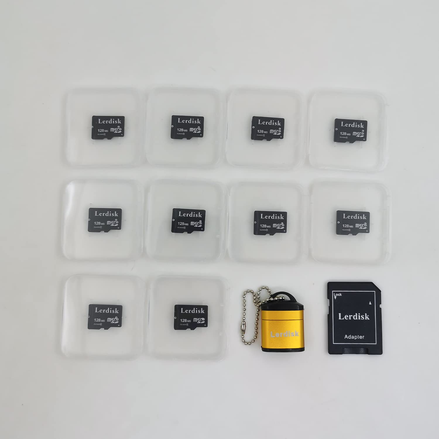 Lerdisk Factory Wholesale Micro Sd Card 128Mb Pack Of 10 In Bulk Small Capacity For Small Files Only,Not Suitable For Camera,Pho