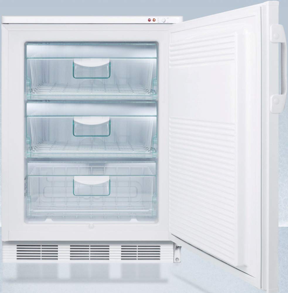 Summit Appliance Vt65Ml7Plus2 24 Wide All-Freezer For Freestanding Use With A Manual Defrost, Buffered Temperature Probe, Nist