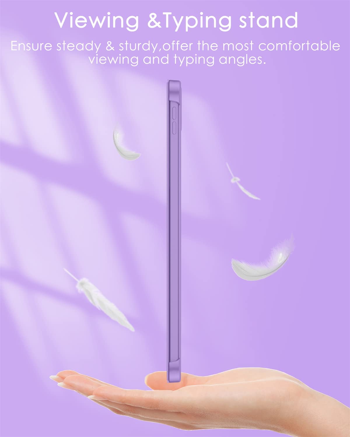 Soke Case For Ipad 11Th Generation (A16) 11 Inch 2025 & 10Th Gen 10.9 Inch 2022   [ Auto Wake/Sleep + Slim Trifold Stand], Protective Hard Pc Back Cover For Apple Ipad 11/10   Lilac