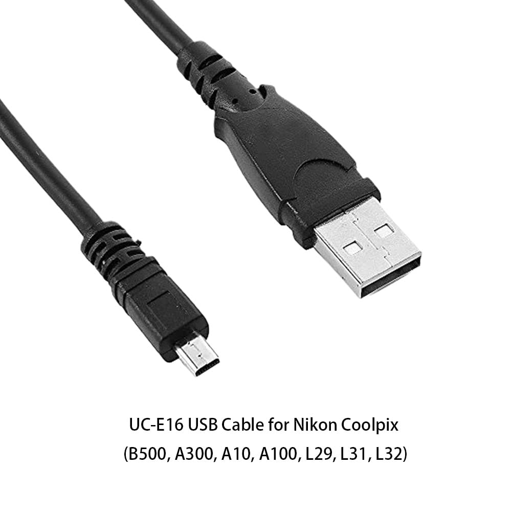 Uc E16 Usb Cable For Nikon Coolpix B500, A300, A10, A100, L29, L31, L32